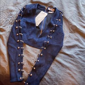 Blue Suede crop top!